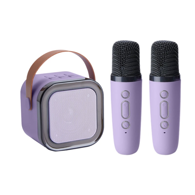 Compact Karaoke System With Bluetooth Mics