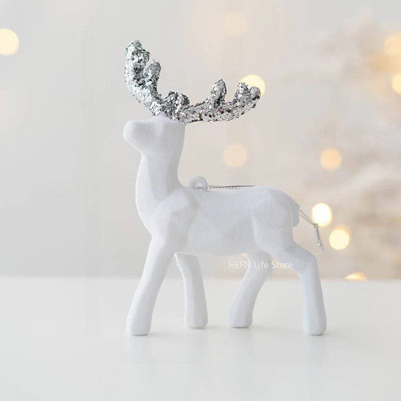 Glittering Reindeer Christmas Ornament