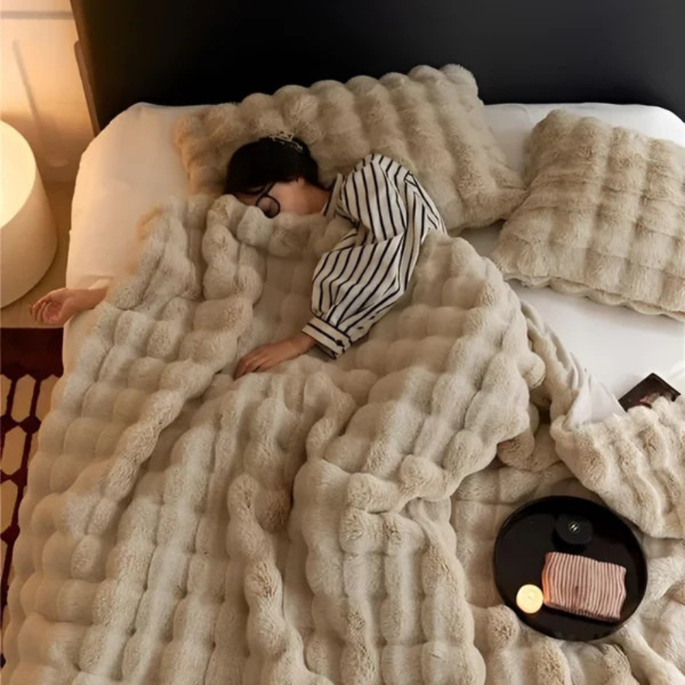 Plush Faux Fur Soft Blanket Throw