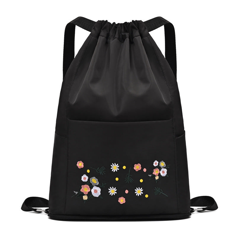 Casual Embroidered Cotton Yoga Tote Bag