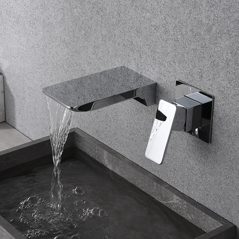 Luxury Copper Waterfall Faucet Sink Mixer Tap Set