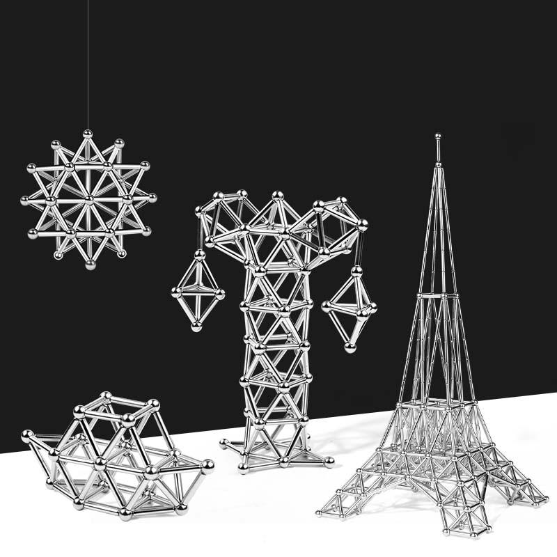 Magnetic Building Sticks and Balls Set for Kids