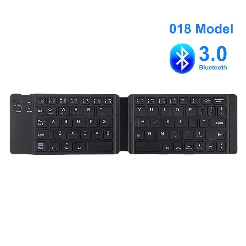 Compact Folding Wireless Bluetooth Keyboard