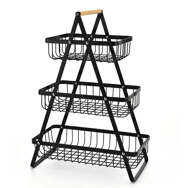 Compact 3-Tier Kitchen Fruit Stand