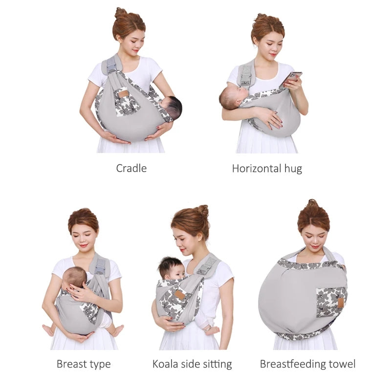 Soft Baby Carrier with Adjustable Back Support