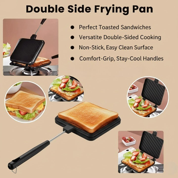 Easy Clean Double Sided Sandwich Toaster Grill