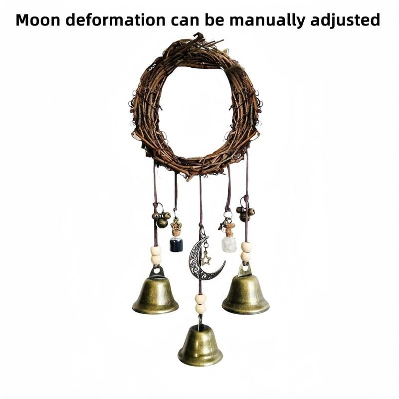 Bohemian Rattan Metal Hanging Bell Decor