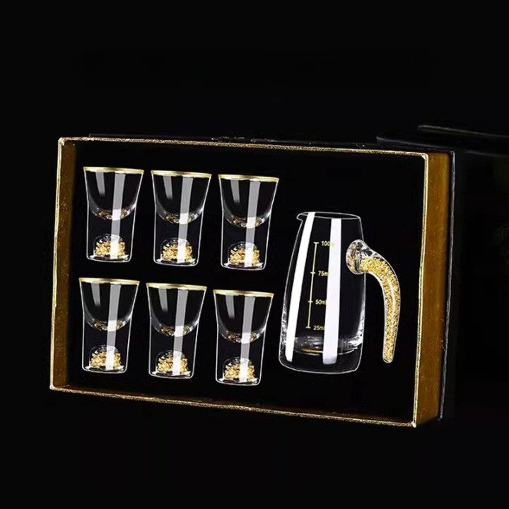 Luxury Gold Crystal Wine Glass Set