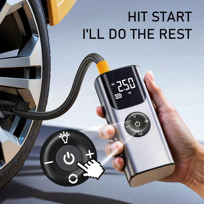 Compact Portable Car Tire Inflator Pump