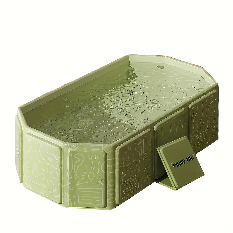 Portable Folding Bath Tub with Storage & Fast Fill
