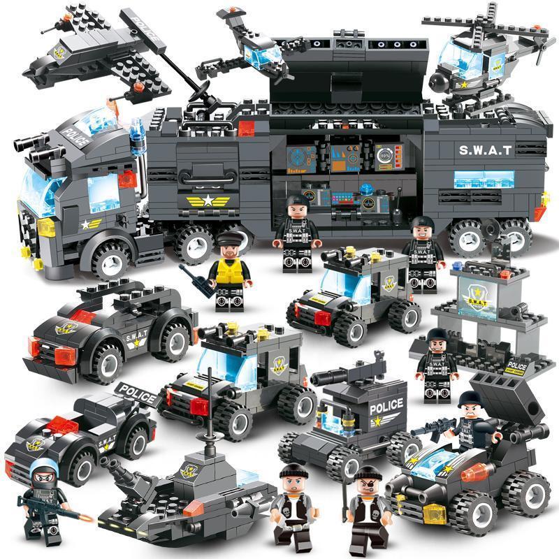 Ultimate Police Truck Building Block Playset For Boys