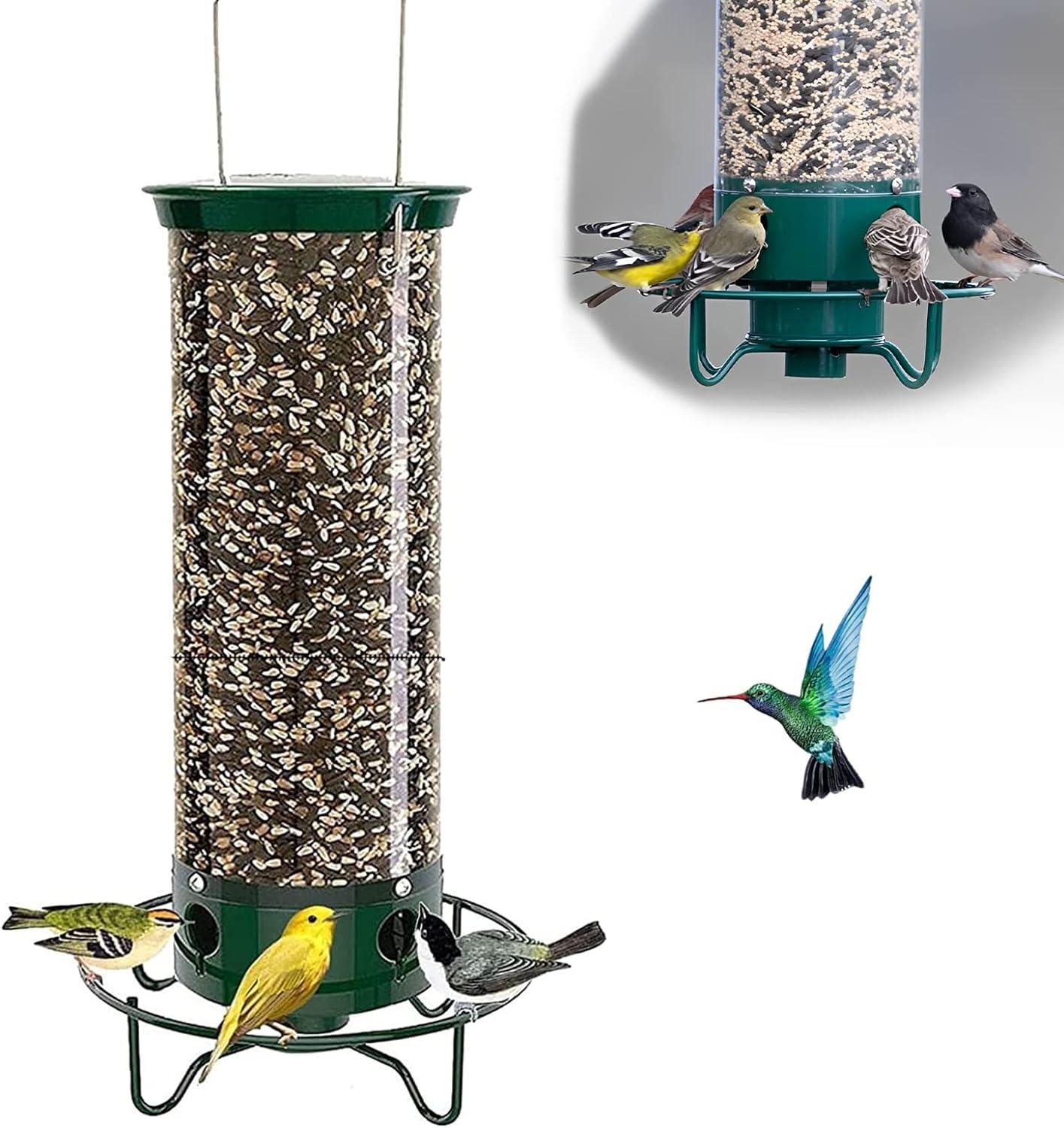 Easy Fill Bird Feeder with 4 Port Tube Design