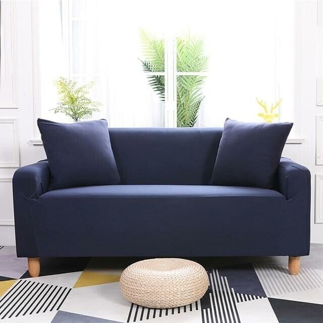 Fits Most Sofas Stretchy Slipcover - Solid Colors