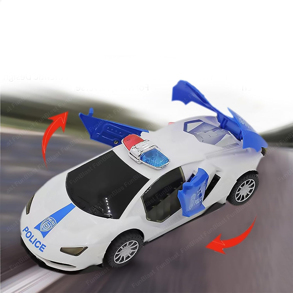 Fun Kids Remote Police Car with Lights and Sounds