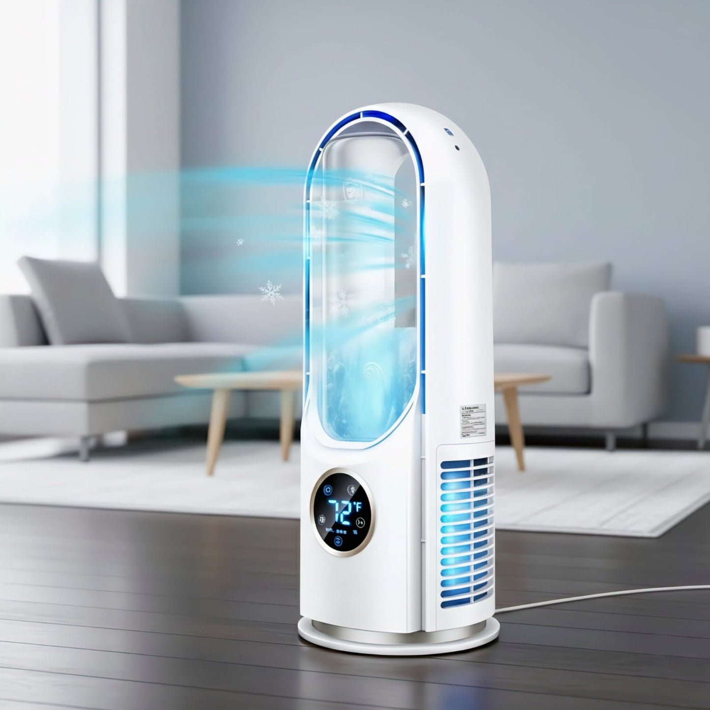 Portable Blade-Free Silent Air Cooler