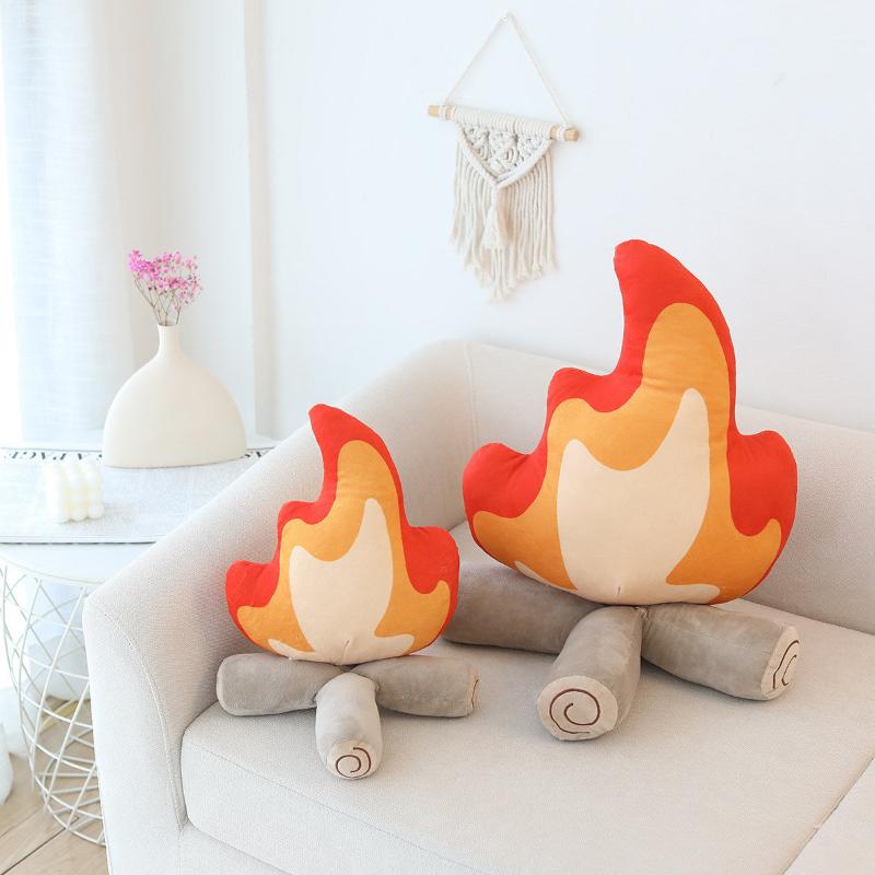 Flame Red Soft Decor Pillow