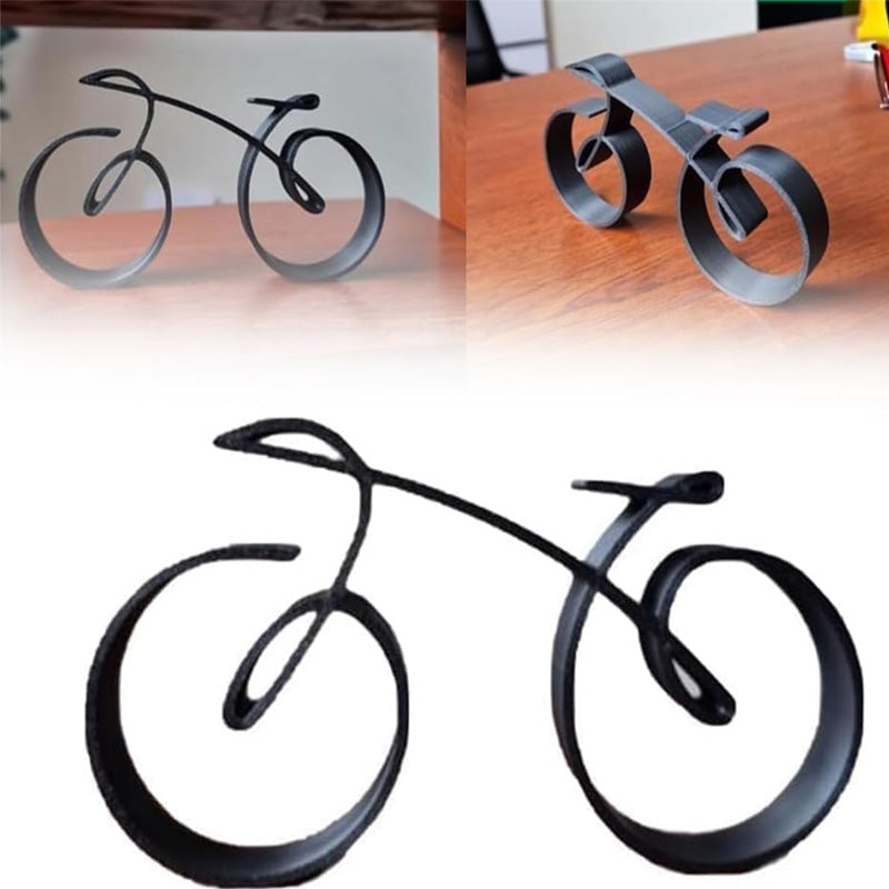 Unique Bike Art Sculpture | Sleek Metal Frame | Black Finish