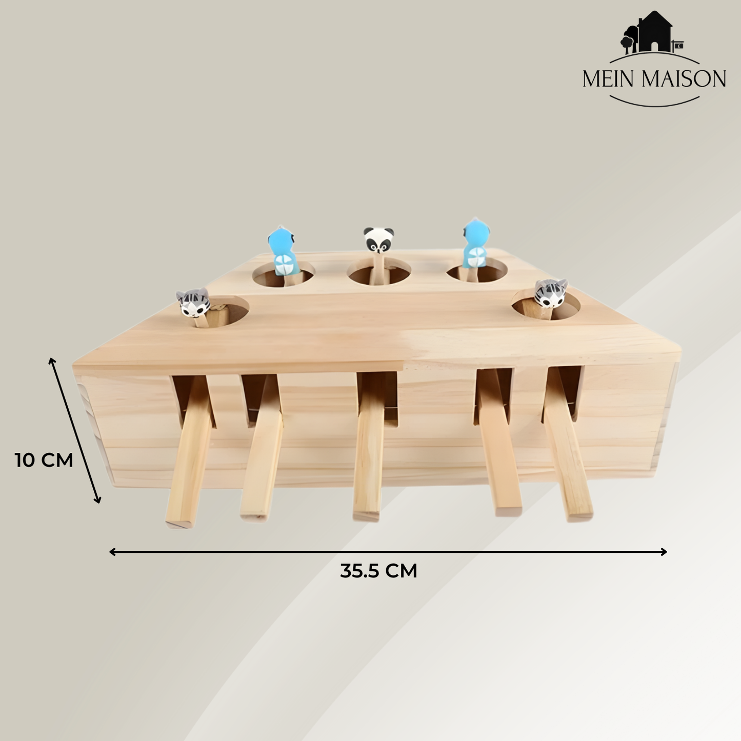 Natural Wood Toy for Happy Cats