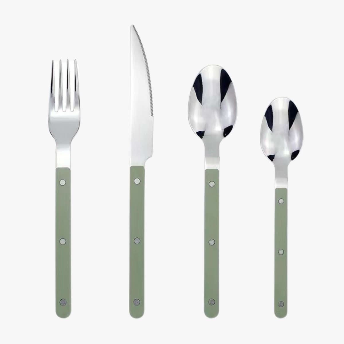 Personalized 24pc Stainless Steel Silverware Set
