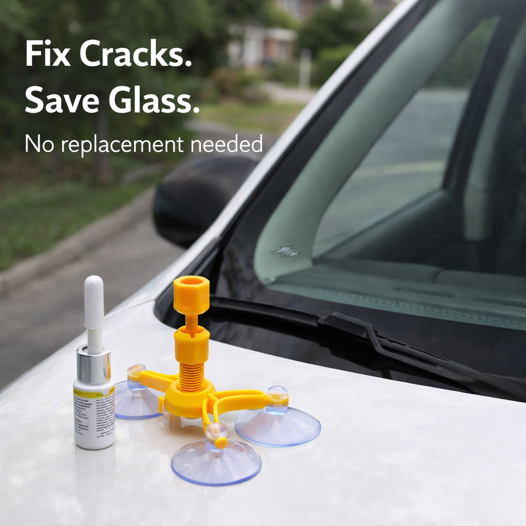 Glass Repair Kit for Windshield and Window Cracks