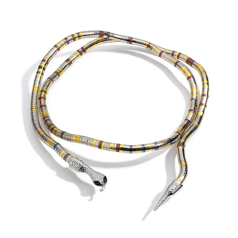 Edgy Snake Chain Double Layer Necklace