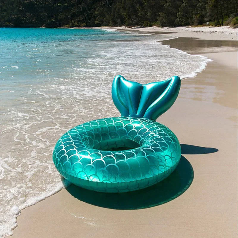 Fun Inflatable Mermaid Pool Float with Back Support