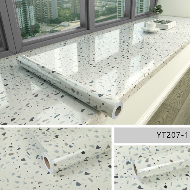 Luxury Marble Pattern Wall Sticker Waterproof Wallpaper