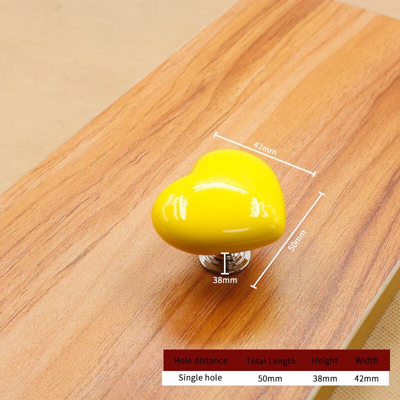 Stylish Ceramic Heart Door Knob