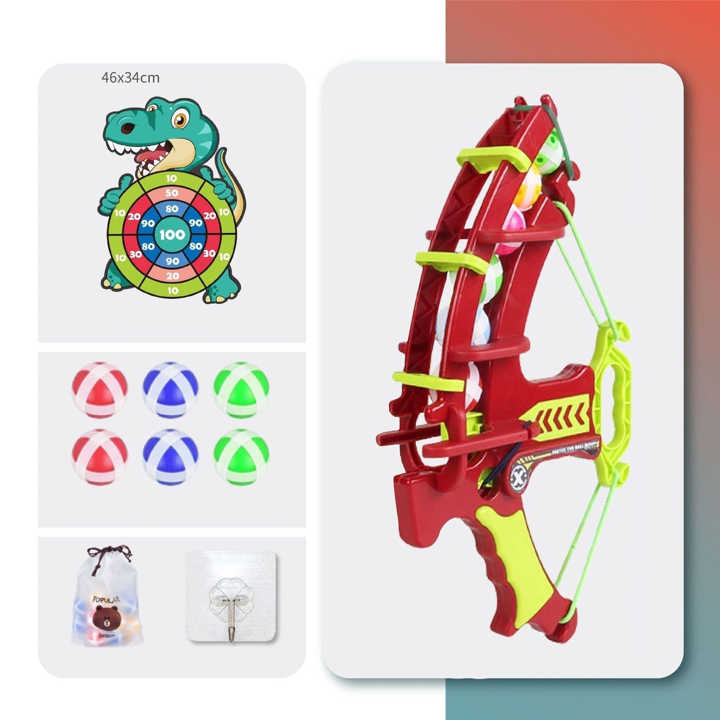 Fun Sticky Ball Dart Board Game Set - Yeezlab