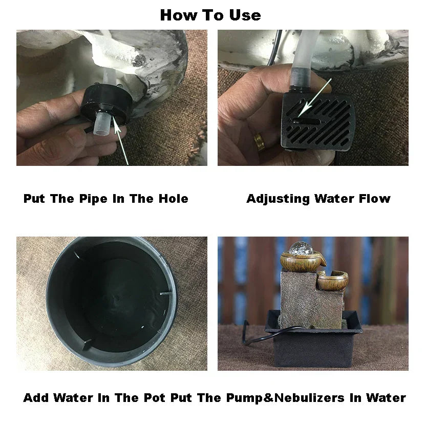 Colorful LED Indoor Water Fountain