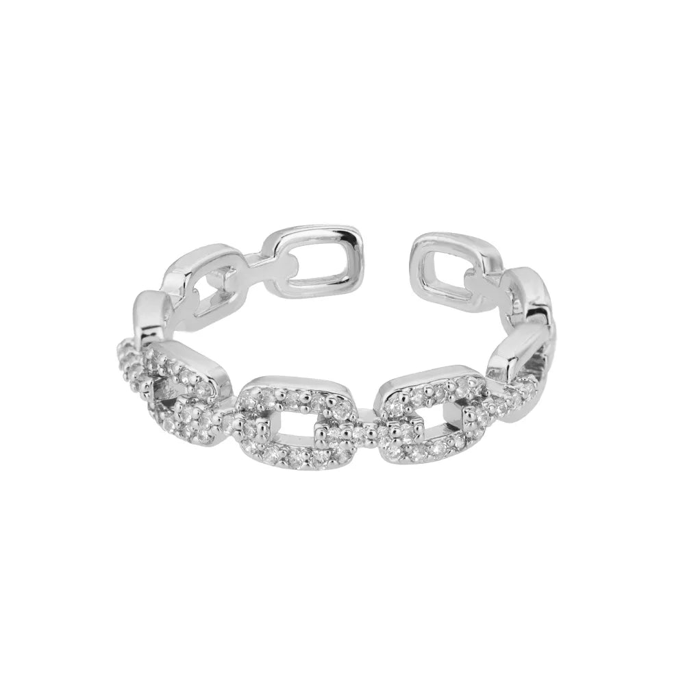 Customizable Diamond Cut Chain Ring