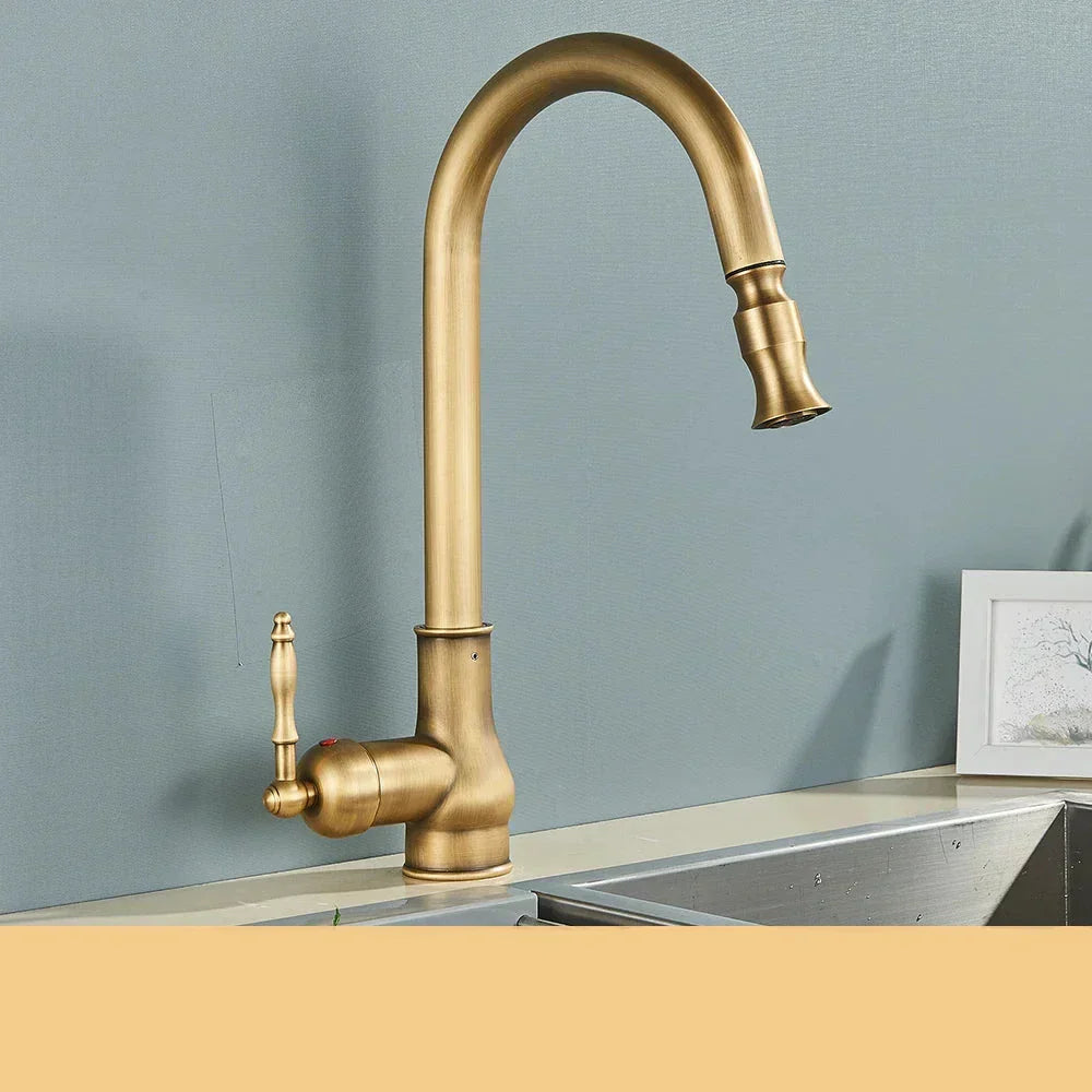 Classic Brass Kitchen Sink Faucet