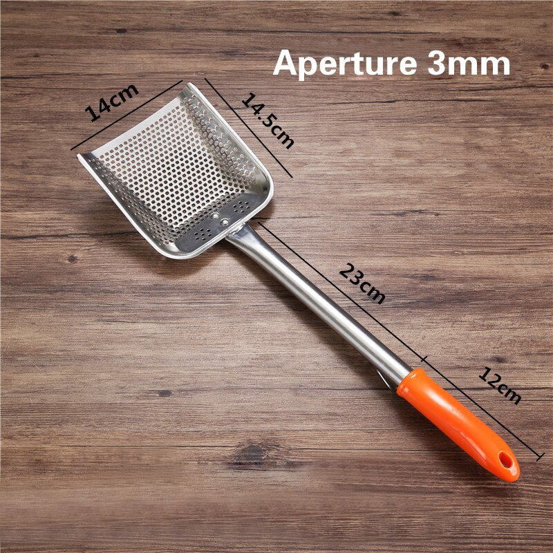 Premium Metal Frying Strainer Spoon