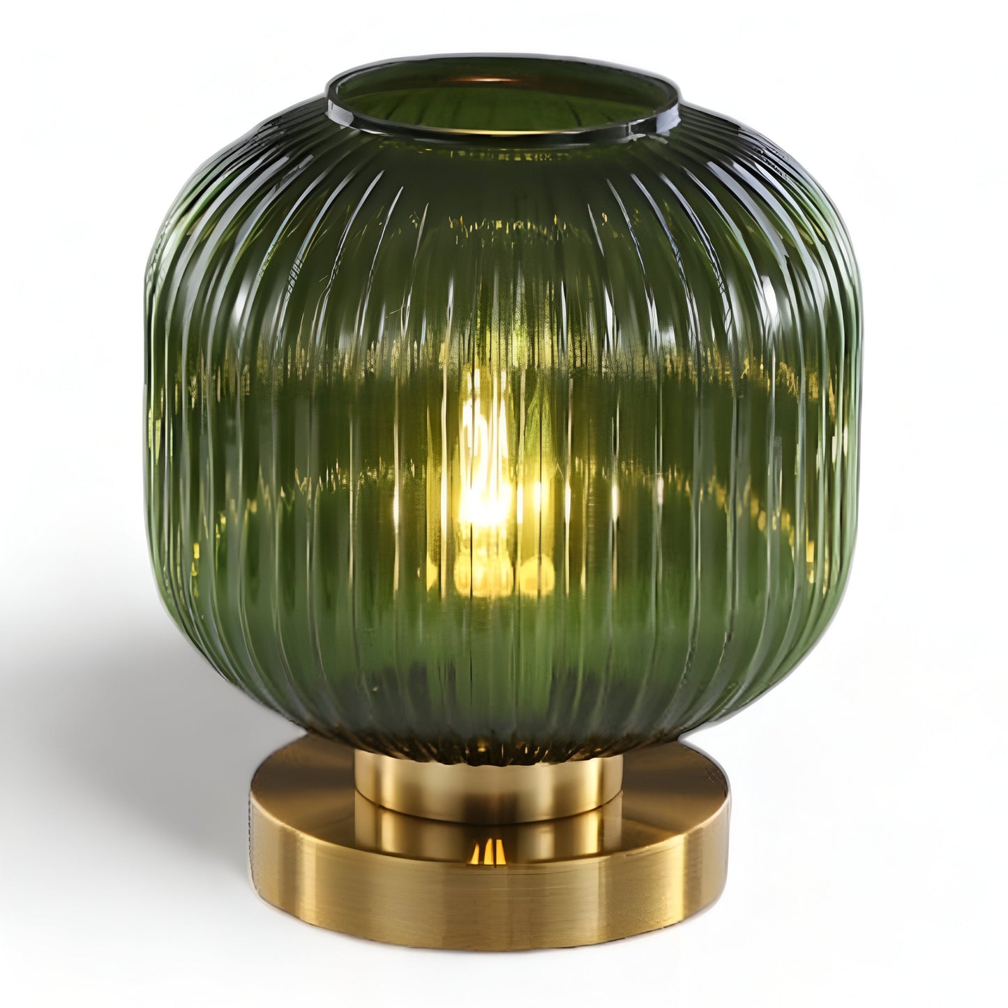 Minimalist Glass Desk Lamp with Textured Shade