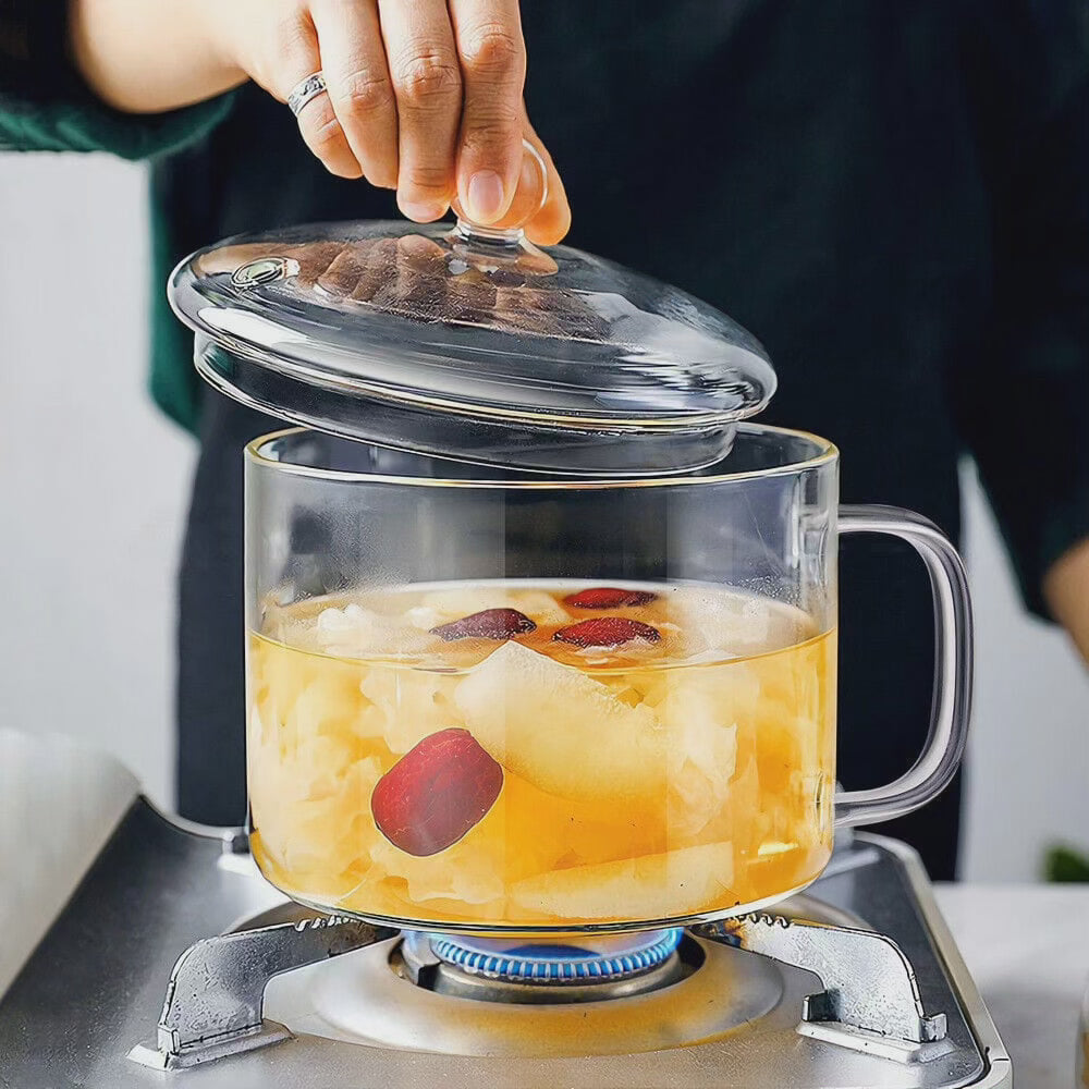 Durable Glass Stovetop Cooking Pot