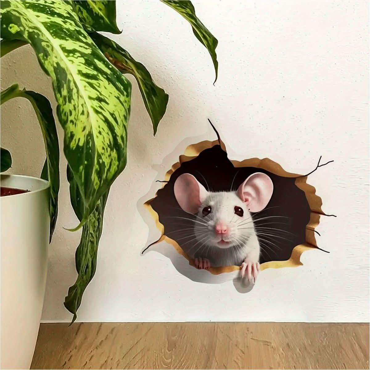 Fun 3D Mouse Wall Decals for Kids Rooms