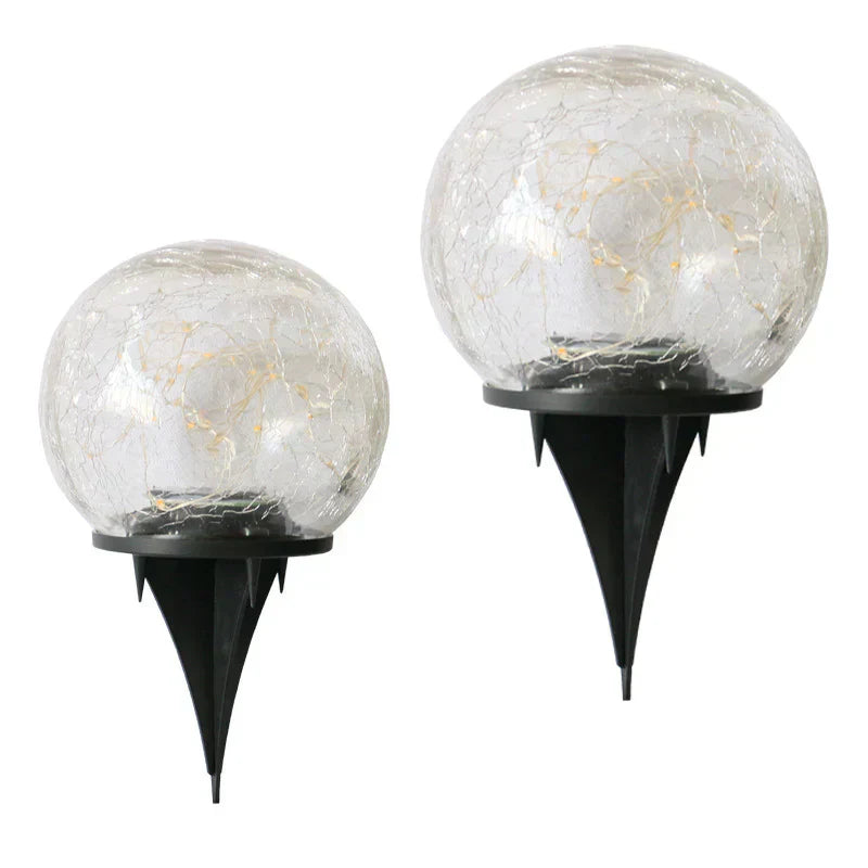 Solar Powered Outdoor Globe Lamp Modern Style