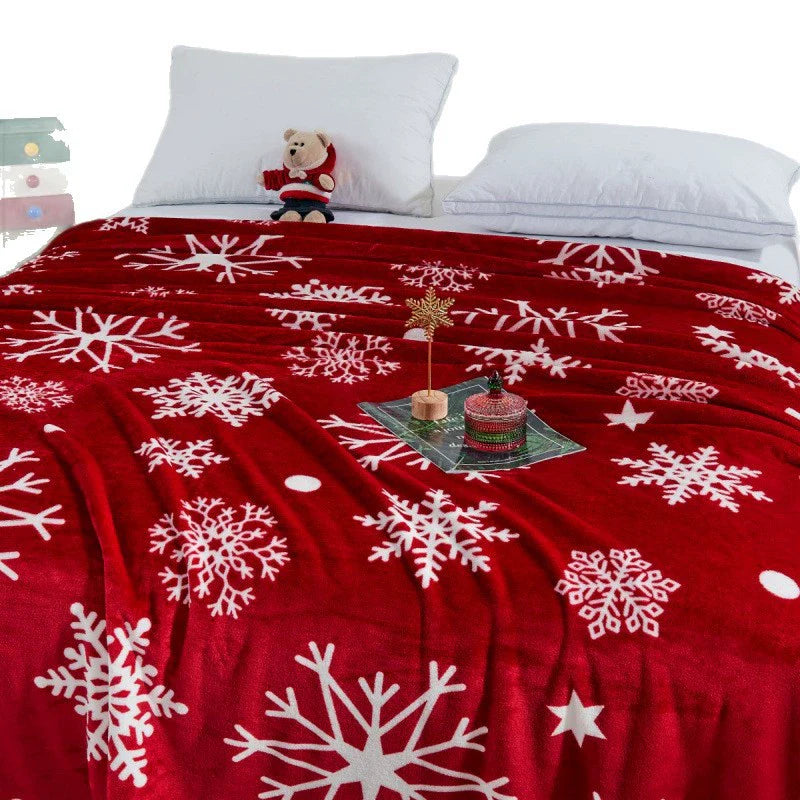 Festive Holiday Snowman Gingerbread Blanket