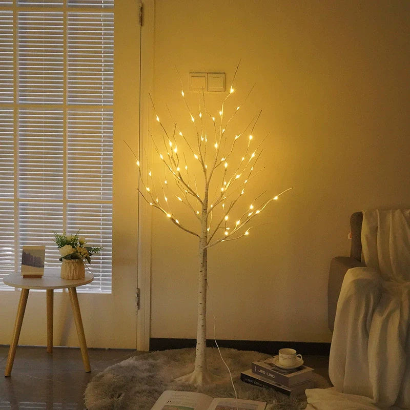 Warm White Winter Forest Lamp