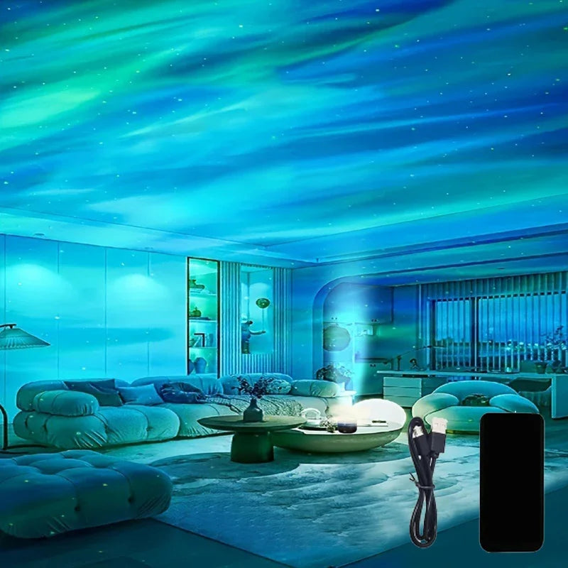 Colorful LED Night Light Projector with Music and Remote