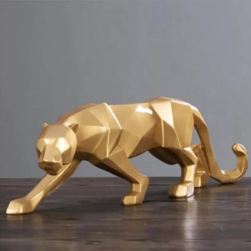 Unique Resin Leopard Desk Figure