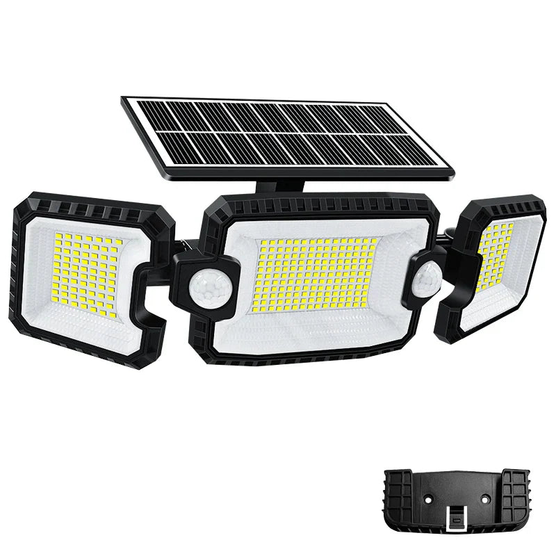 Bright Solar Powered Security Light with Motion Sensor