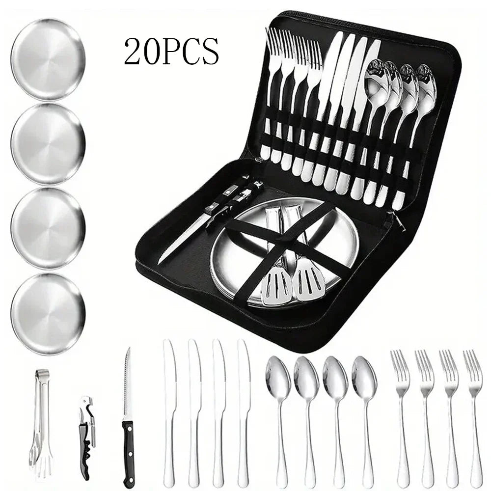 Portable Stainless Steel Outdoor Camping Utensil Set