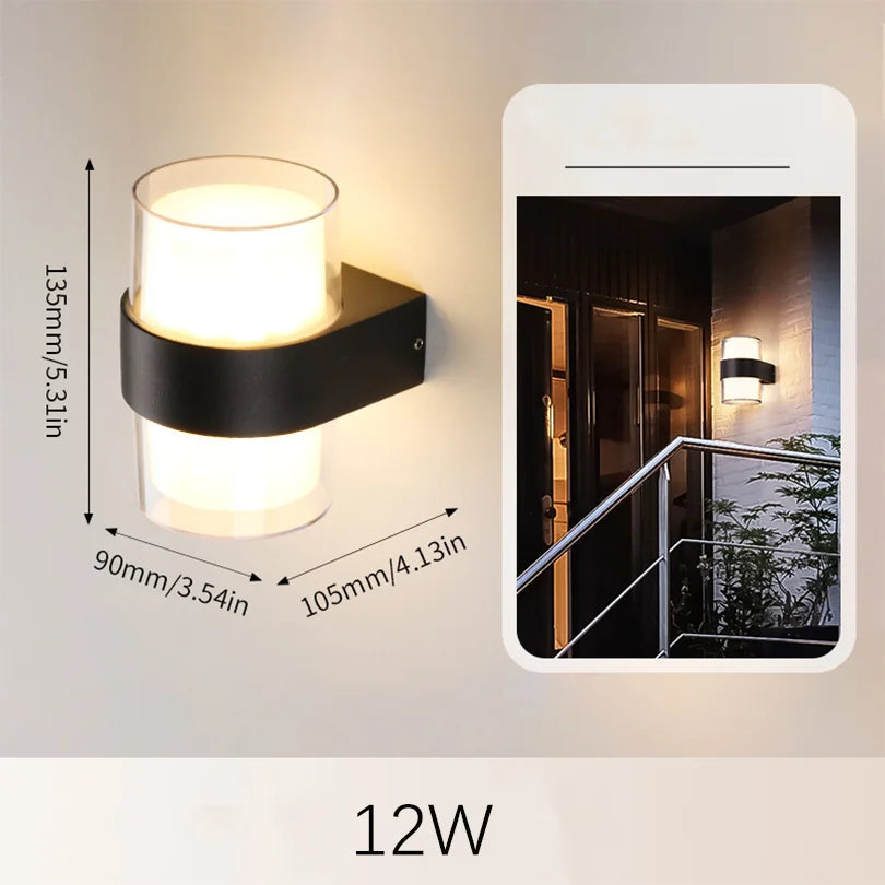 Bright Outdoor Wall Lamp with Motion Sensor