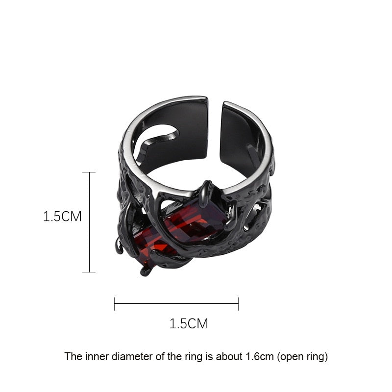 Luxury Black Zircon Stone Ring