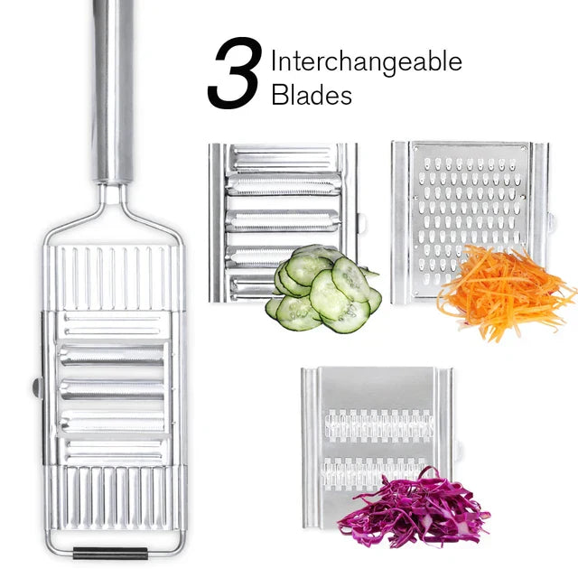 Easy Grip Stainless Steel Veg Grater & Chopper