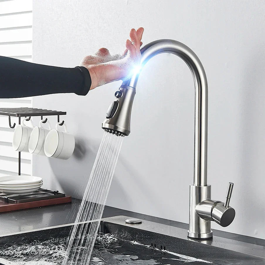 Smart Touch Kitchen Faucet with Automatic Sensor