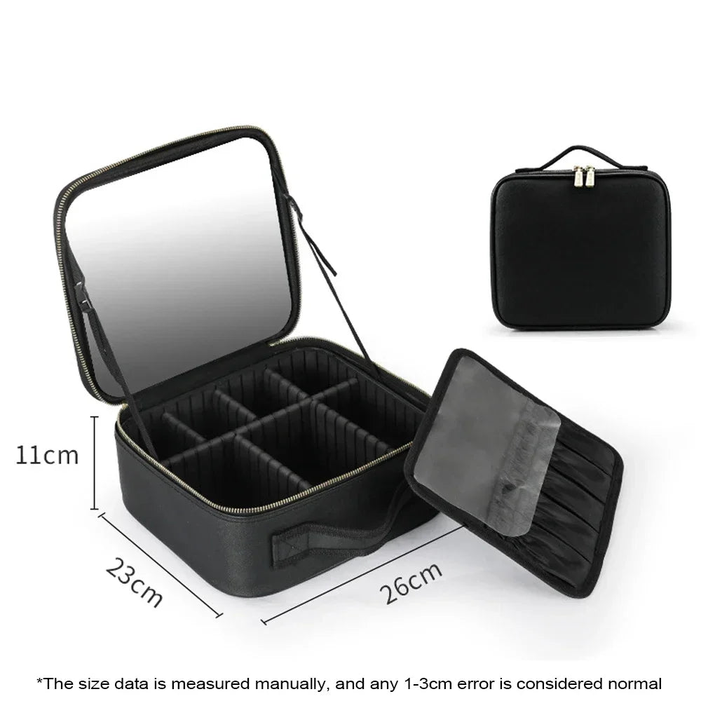 Portable LED Makeup Case Travel Bag