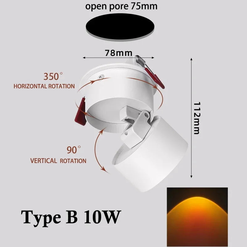 Warm LED Sunset Effect Wall Light