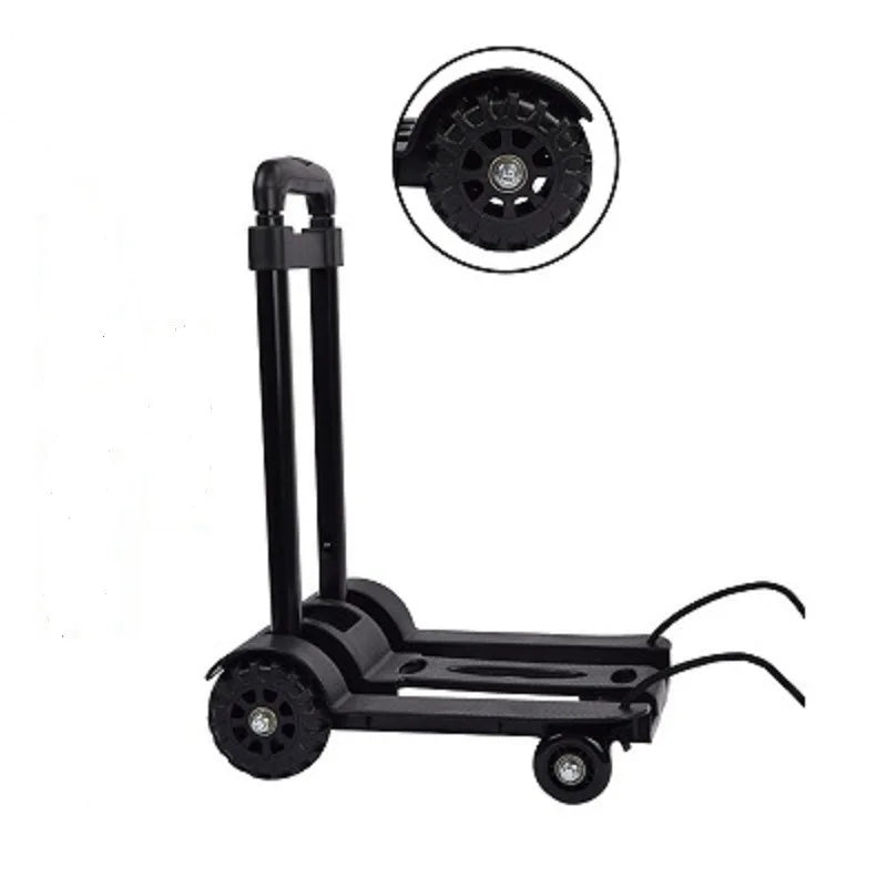 Compact Folding Dolly with 2 or 4 Wheels Adjustable Handle